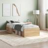 Bed Frame Sonoma Oak 75x190 cm Small Single Colour sonoma oak Size 75 x 190 cm 