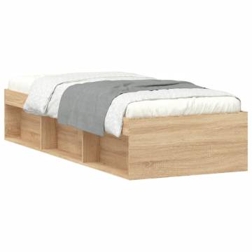 Sonoma Oak Bed Frame 75x190 cm Small Single | HipoMarket