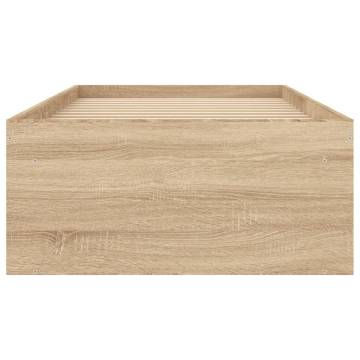 Sonoma Oak Bed Frame 75x190 cm Small Single | HipoMarket