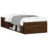 Brown Oak Bed Frame 75x190 cm Small Single | Hipomarket