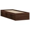 Brown Oak Bed Frame 75x190 cm Small Single | Hipomarket