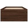 Brown Oak Bed Frame 75x190 cm Small Single | Hipomarket