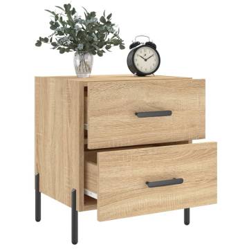 Stylish Sonoma Oak Bedside Cabinets - 2 pcs - Hipomarket UK