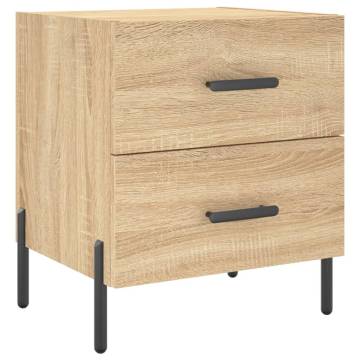 Stylish Sonoma Oak Bedside Cabinets - 2 pcs - Hipomarket UK