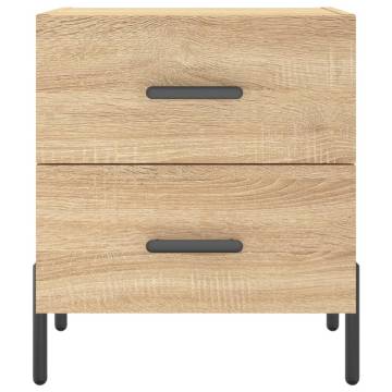 Stylish Sonoma Oak Bedside Cabinets - 2 pcs - Hipomarket UK