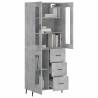 Highboard Concrete Grey 69.5x34x180 cm | Stylish Storage