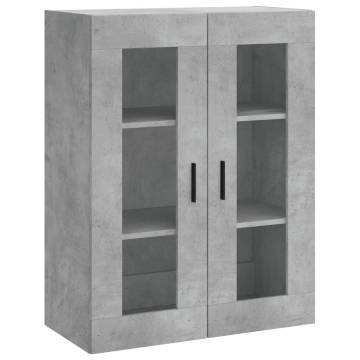 Highboard Concrete Grey 69.5x34x180 cm | Stylish Storage