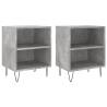 Elegant Bedside Cabinets - 2 pcs Concrete Grey | Hipomarket UK