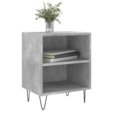 Elegant Bedside Cabinets - 2 pcs Concrete Grey | Hipomarket UK