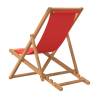 Folding Beach Chair - Solid Teak Wood in Red | HiPo Market