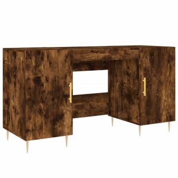 Elegant Smoked Oak Desk - 140x50 cm | Hipo Market UK