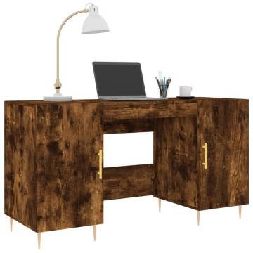 Elegant Smoked Oak Desk - 140x50 cm | Hipo Market UK