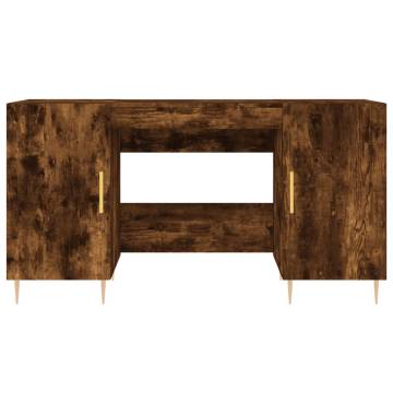 Elegant Smoked Oak Desk - 140x50 cm | Hipo Market UK