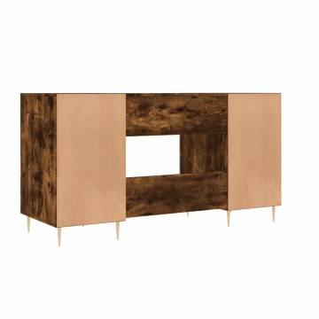 Elegant Smoked Oak Desk - 140x50 cm | Hipo Market UK