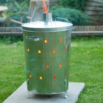 Nature Garden Incinerator - Galvanised Steel 46x72 cm