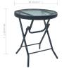 3 Piece Bistro Set - Black Steel | Stylish Garden Furniture