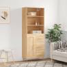 Highboard Sonoma Oak 69.5x34x180 cm Engineered Wood Colour sonoma oak Quantity in Package 1 Model 1 wood door 3 drawers 