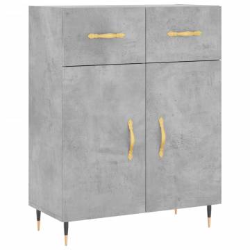 Highboard Concrete Grey - Stylish Engineered Wood Storage