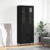 Highboard Black 69.5x34x180 cm Engineered Wood Colour black Quantity in Package 1 Model 2 wood doors 