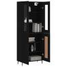 Highboard Black 69.5x34x180 cm - Stylish Engineered Wood Storage