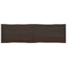 Table Top Dark Brown Solid Wood Live Edge - 220x60 cm