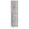 Stylish Highboard Grey Sonoma 34.5x34x180 cm | HipoMarket