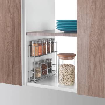 Metaltex 2-Tier Sliding Spice Rack - Organize Your Kitchen