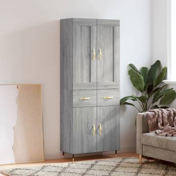 Highboard Grey Sonoma - Stylish Storage Solution | HipoMarket