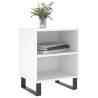 Elegant White Bedside Cabinet | 40x30x50 cm Engineered Wood