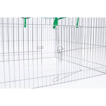 @Pet Outdoor Metal Pet Enclosure - Spacious & Safe 116x116x65 cm