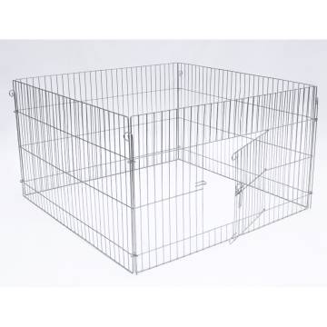 @Pet Outdoor Metal Pet Enclosure - Spacious & Safe 116x116x65 cm