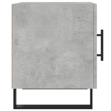 Modern Bedside Cabinet in Concrete Grey - 40x40x50 cm