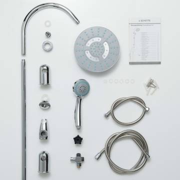 SCHÜTTE GALAXIS Overhead Shower Set with LED Lights - Chrome