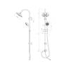 SCHÜTTE GALAXIS Overhead Shower Set with LED Lights - Chrome