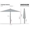 Madison Parasol Elba 300 cm Green - Stylish Garden Shade