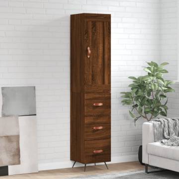 Elegant Highboard Brown Oak - Stylish Storage Solution