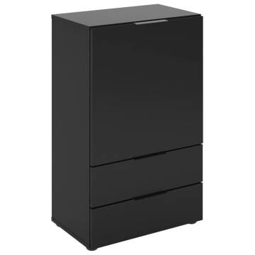 FMD Dresser with Drawer and Doors - Black, 49.7x31.7x81.3 cm