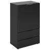 FMD Dresser with Drawer and Doors - Black, 49.7x31.7x81.3 cm