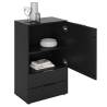 FMD Dresser with Drawer and Doors - Black, 49.7x31.7x81.3 cm