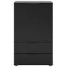 FMD Dresser with Drawer and Doors - Black, 49.7x31.7x81.3 cm