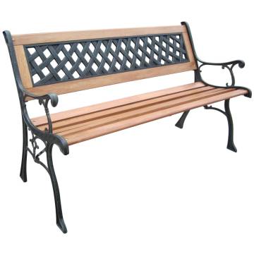 Vintage HI Garden Bench 126 cm - Wood & Cast Iron