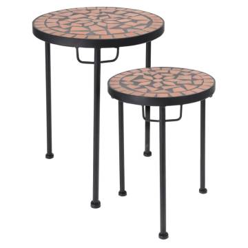 ProGarden 2 Pcs Mosaic Side Table Set - Stylish & Practical