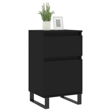 Stylish Black Sideboard - Engineered Wood Storage Solution