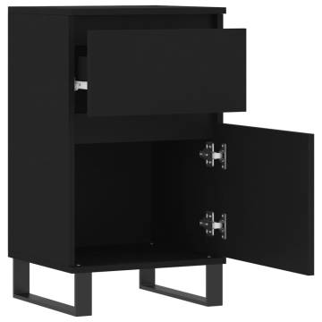 Stylish Black Sideboard - Engineered Wood Storage Solution