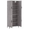 Stylish Highboard Grey Sonoma - Engineered Wood Storage Cabinet