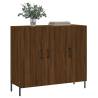 Brown Oak Sideboard 90x34x80 cm - Engineered Wood Style