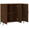 Brown Oak Sideboard 90x34x80 cm - Engineered Wood Style