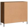 Brown Oak Sideboard 90x34x80 cm - Engineered Wood Style