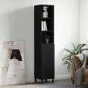 Highboard Black 34.5x34x180 cm Engineered Wood Colour black Quantity in Package 1 Model 1 door 