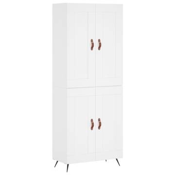 Highboard White 69.5x34x180 cm - Stylish Storage Solution